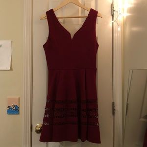Elegant maroon dress
